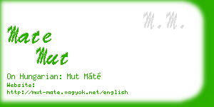 mate mut business card